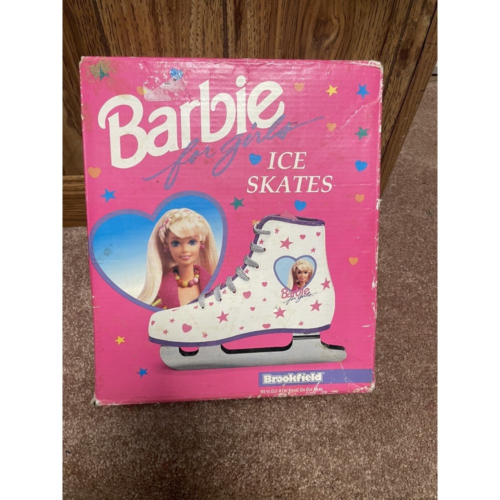 Barbie ice skates sz 10 y2k 1994 Double Bladed Girlsâ Original Box ~RARE